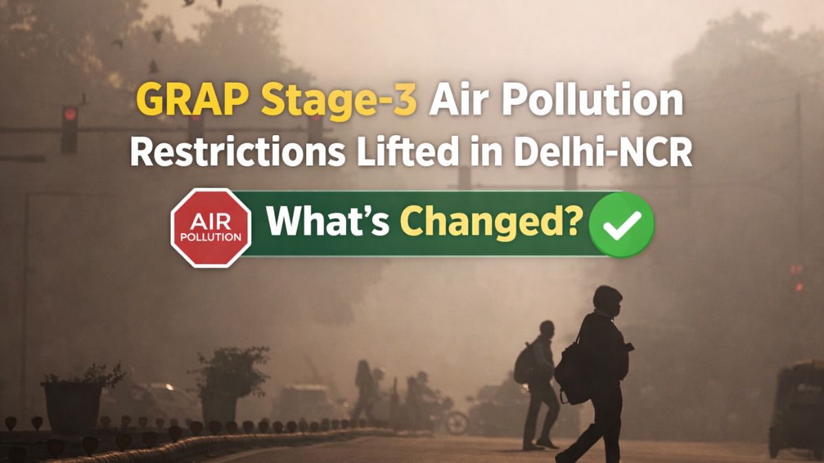 GRAP Stage-3 Air Pollution Restrictions Lifted in Delhi-NCR — What’s Changed
